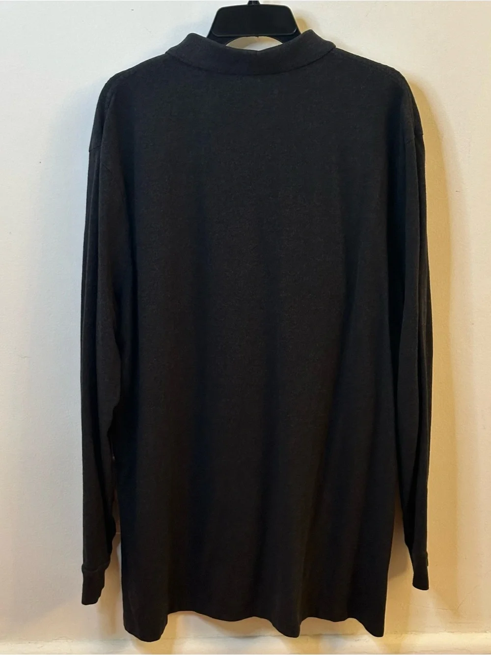 Polo Ralph Lauren Long Sleeve Gray Henley Polo White Pony Size XXL Preppy Casual
